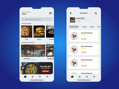 MealEra app design illustration minimal mobile ui ux