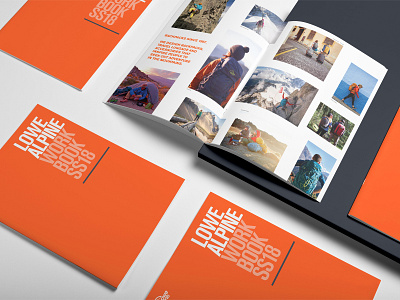 Lowe Alpine SS18 Workbook brochure design catalogue layout outdoor advertising print design product workbook