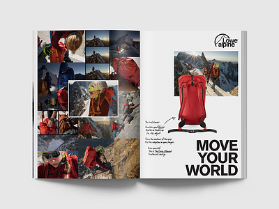Lowe Alpine Autumn / Winter 19 Campaign advertisement layout outdoor advertising print design product