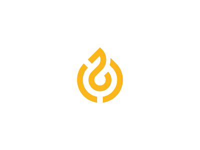 Yellow Simple Fire Logo apps brand branding business clean company design digital fire line logo logos modern shape simple startup tech technology yellow