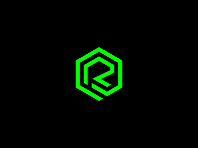 Letter R Hexagon Logo brand business clean color company design gaming green hexagon letter r line logo logos media modern shape simple startup tech technology