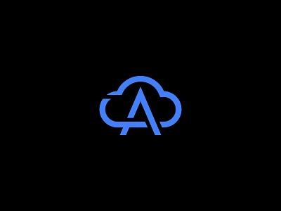 Letter A Cloud Logo business cloud letter logo logos modern simple
