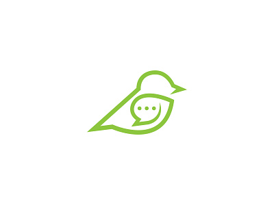 Chat Bird Logo bird business chat icon logo media modern simple