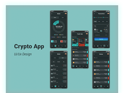 Cryto App behance color blindness cryto app figma human centered design mobile app neon color palette open to work ui designer uidesign uidesigner uiuxdesign uiuxdesigner user interface design user interface designer visual design visual designer