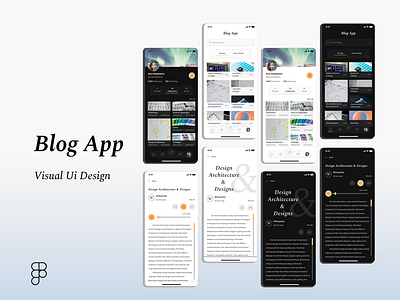 Blog App (Visual Ui Design) blog app dark theme figma ios ios app design light theme mobile mobile app open to work ui designer ui ux uidesign user interface design user interface designer visual design visual designer visual user interface design visual user interface designer