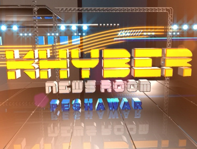 Khyber News Room Current Affairs Show Intro 3d 3dsmax after effect animation channel cinema 4d filler ident motion graphics opener title tv video