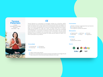 Persona Card branding design persona ui