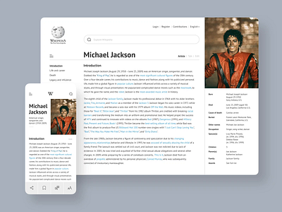 Wikipedia redesign - Web and Mob andriod app application article articles concept design flat google interface iphone mobile mobile app news phone redesign search ui ux wikipedia