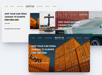 Old Gear Logistics - Homepage - ideation phase branding design ui web