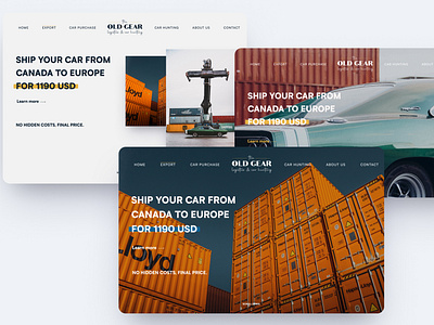 Old Gear Logistics - Homepage - ideation phase