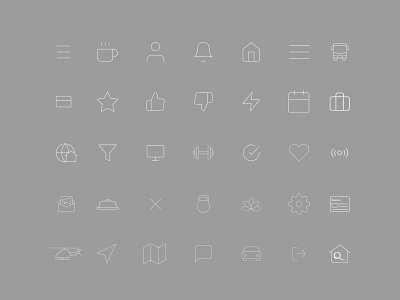Set de iconos iconography icons icons pack iconset illustration vector