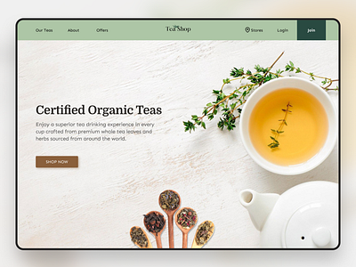 Tea Shop | Landing page design