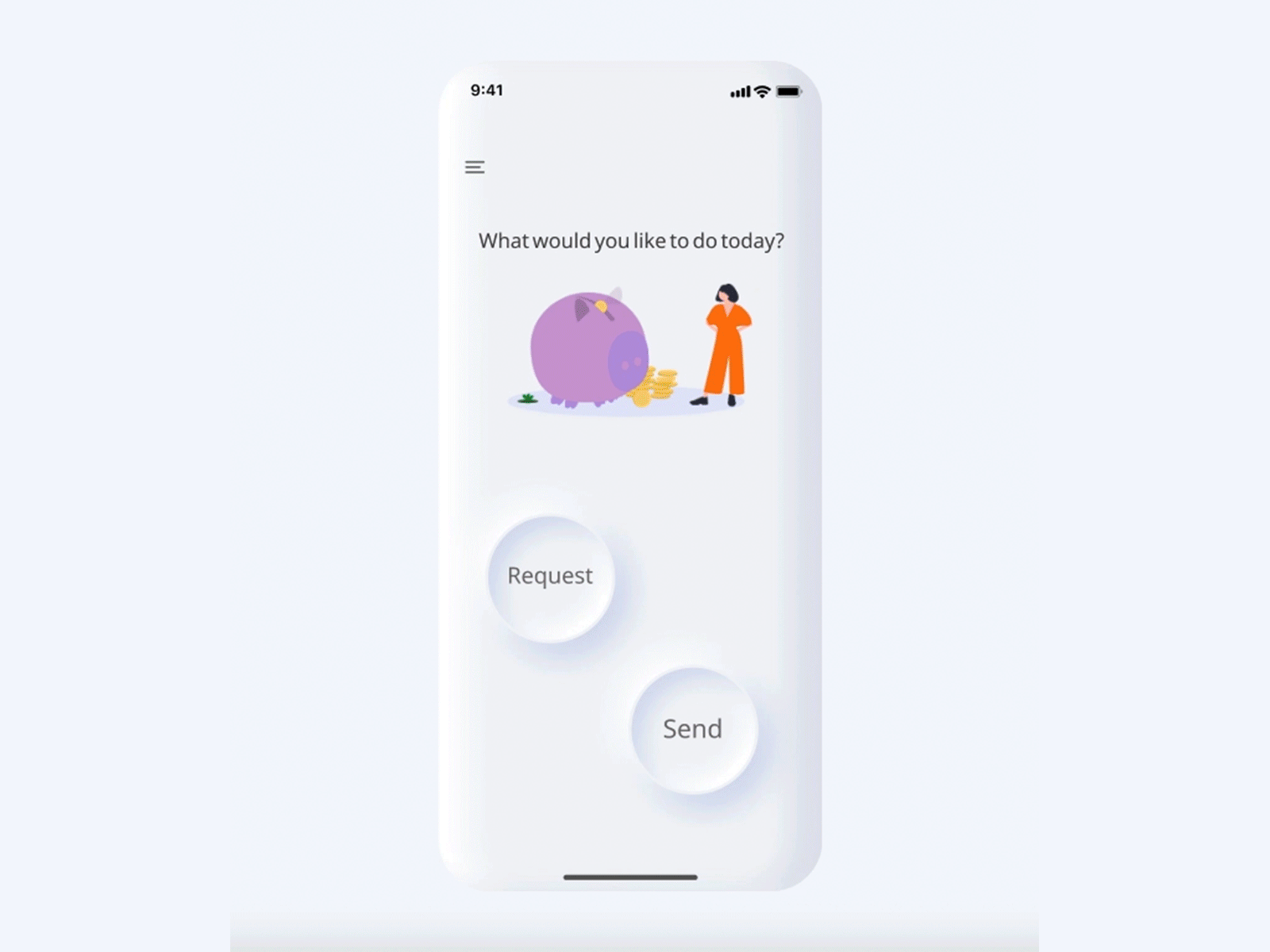 Send Money App animation app dailyui figmadesign interaction interaction design interface ios mobile app minimal send money ui uidesign uidesigner usability testing ux uxui