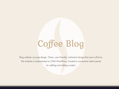 Coffe Blog design graphic design logo ux web web design wordpress