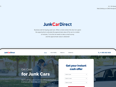 JunkCarDirect business card website