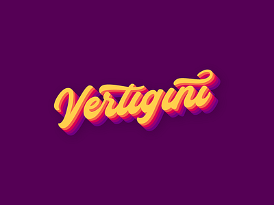 Vertigini 70s branding disco funk funky lettering logo logotype music musician soul