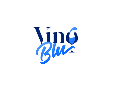 VinoBlu bar branding logo wine