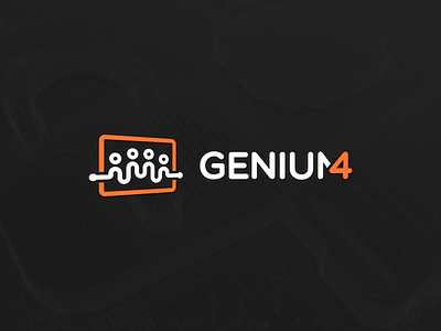 Genium4 logo branding circuit circuit board cyber cybersecurity it logo logotype