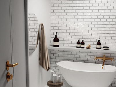 3d bathroom interior