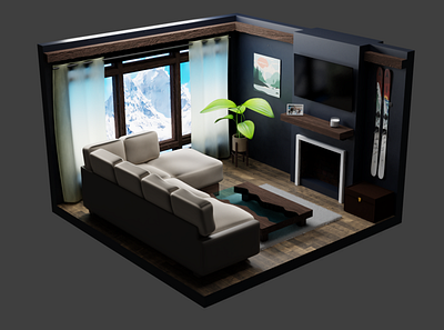 isometric room 3dart 3drender blender 3d isometric isometric design isometricart room