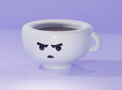 Monday coffee cup 3d 3d art 3dart 3ddesign blender blender 3d design render