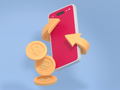Phone with coins
