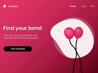 Groupity landing page, DailyUI #001