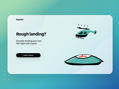 Copter! Landing page. DailyUI 003