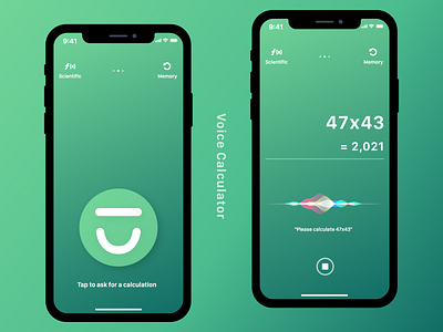 Voice Caulculator - Daily ui app design ui