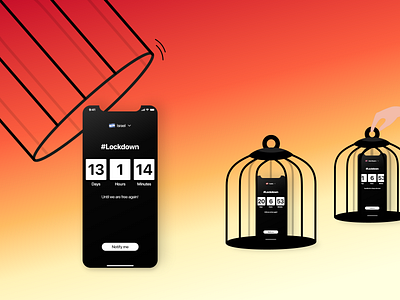 Lockdown Timer 014 014 app count down countdown dailyui design ios timer ui