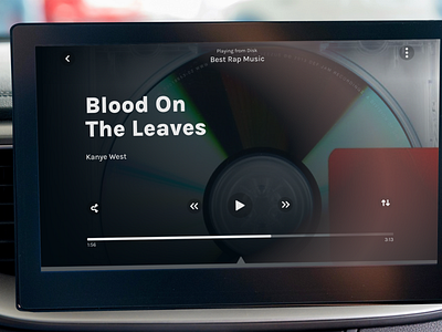 Car Music Interface 034 app dailyui design ui