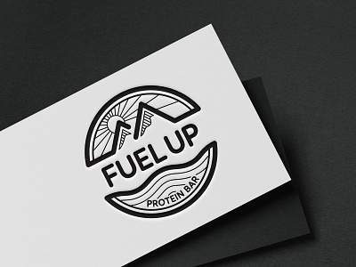 Fuel Up Logo branding design icon illustration label logo mountains vector