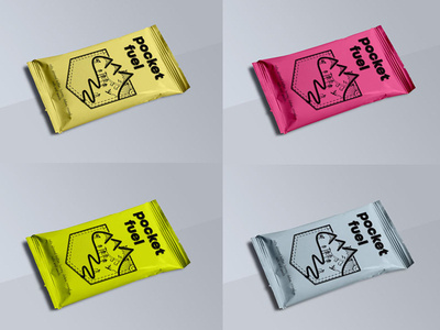 Product packaging for Pocket Fuel snack bars branding design icon illustration logo vector