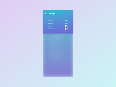 Daily UI | Challenge #7 | Settings