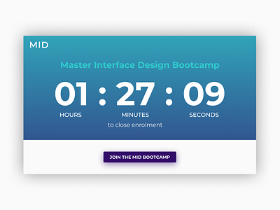 Daily UI | Challenge #14 | Countdown Timer countdown timer dailyui landing page ui