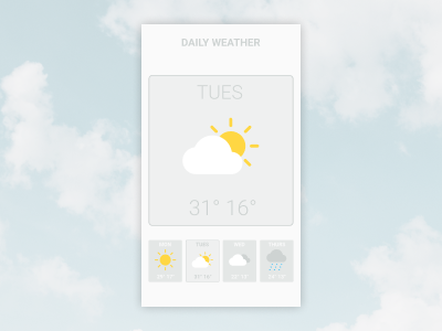 Daily UI | Challenge #37 | Weather App 37 daily dailyui ui weather
