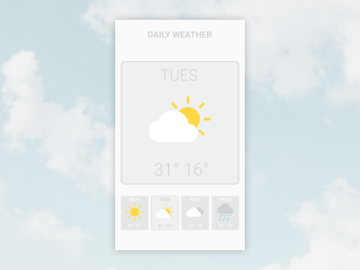 Daily UI | Challenge #37 | Weather App