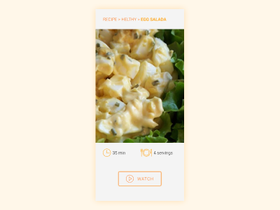 Daily UI | Challenge #40 | Recipe 40 daily dailyui recipe ui