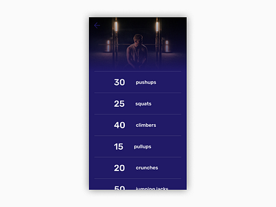 Daily UI | Challenge #62 | Workout Of The Day 62 challenge daily dailyui day ui ui62 ui62 workout workout app workout of the day