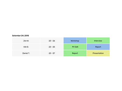 Daily UI | Challenge #71 | Schedule