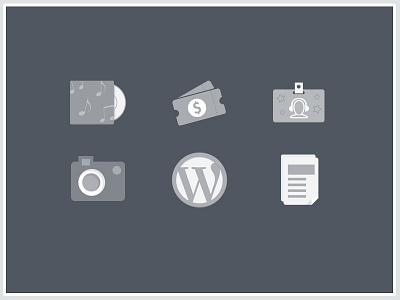 Flat Icons 3 crowdfunding flat gig icons music themeforest wordpress