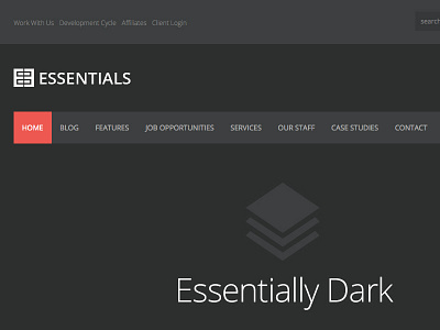 Essentially Dark flat secret styles themes wordpress