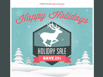 Holiday 5 Email Template campaign christmas email holidays invite new year promotion sale