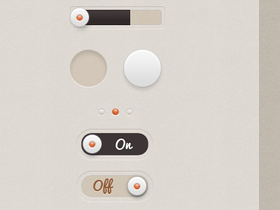 Zen Elements 2 brown buttons interface light orange tan ui