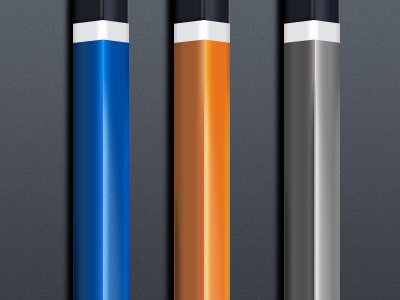 Dribbble3 blue gray icon orange pencil photoshop yellow