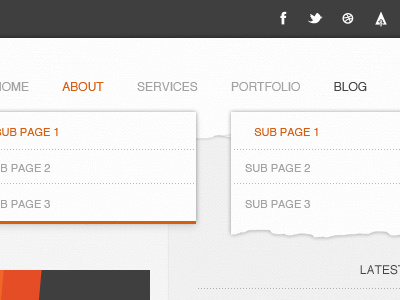 Shredder 3 clean drop down gray menu orange