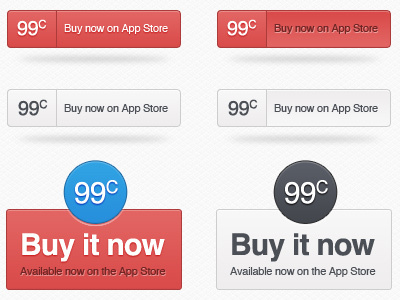 just some buttons... again blue buttons guy landing page price red