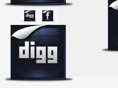 Icon set for new theme blue digg facebook icon social