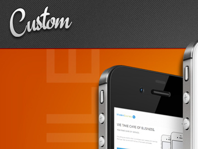 Custom 1 landing page orange