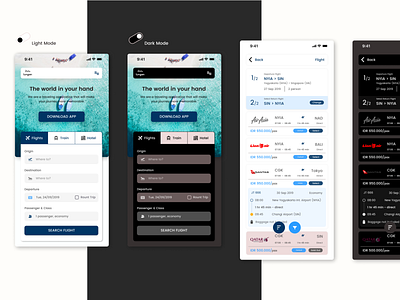 Flight Ticket App UI design